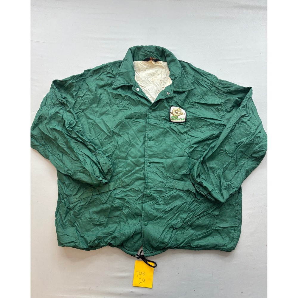 Vintage Pla-Jac by Dunbrooke Coaches Jacket Green Reed American Ram XL